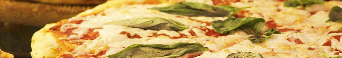 Eating Italian Pizza at Fabrocini's Beverly Glen restaurant in Los Angeles, CA.